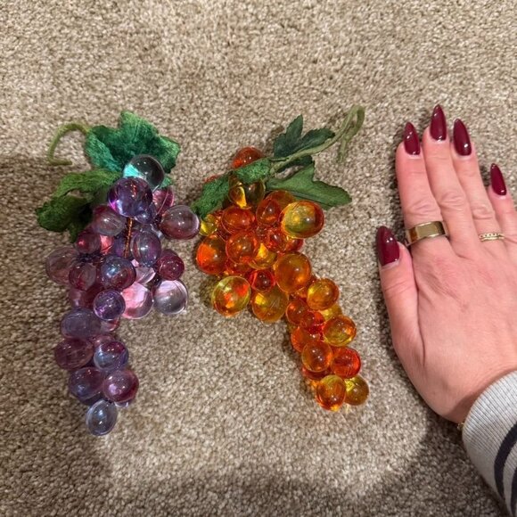 Set of 2 Vintage Grape Clusters Holiday Decor - Picture 2 of 2